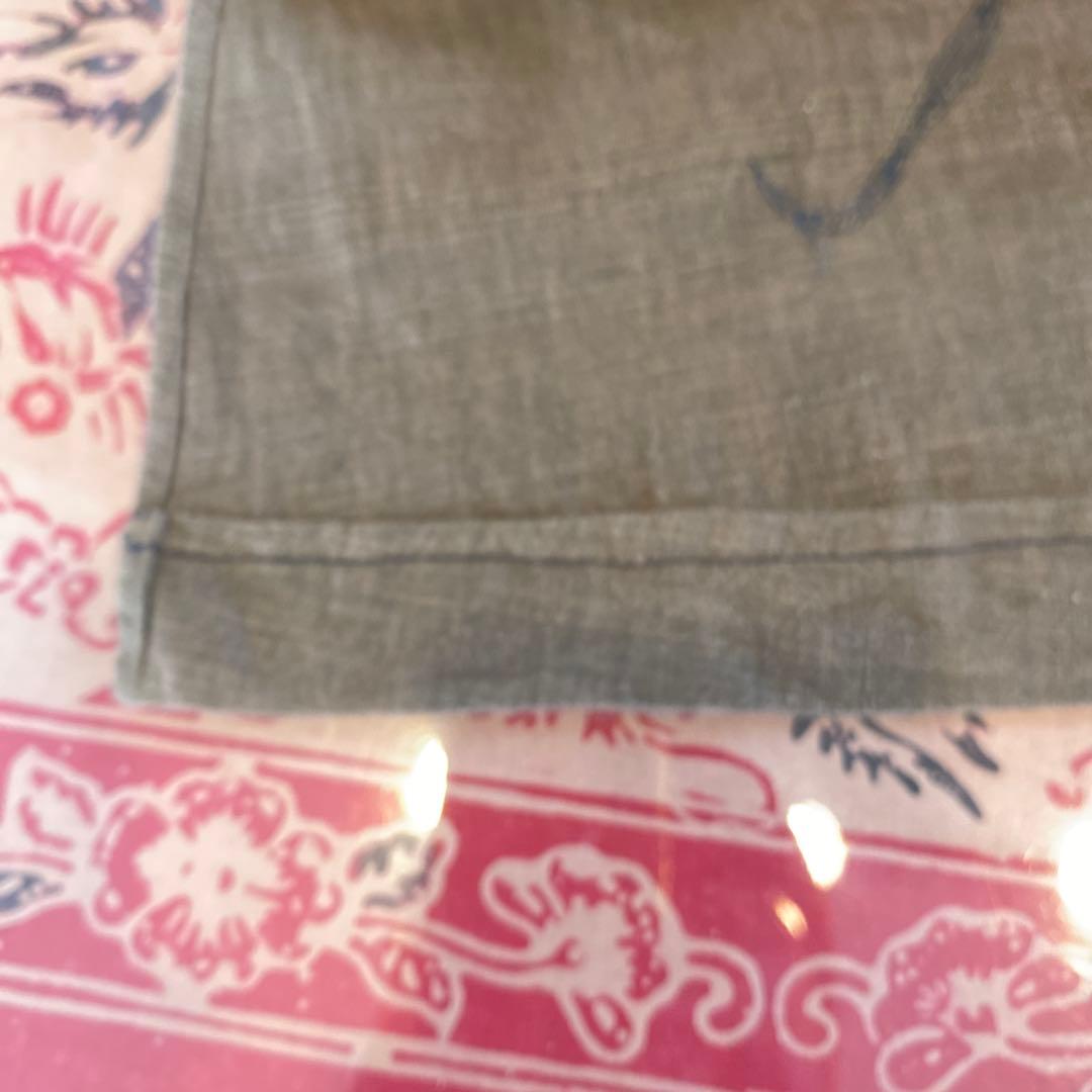 刺繍入りグレー長袖ワンピース