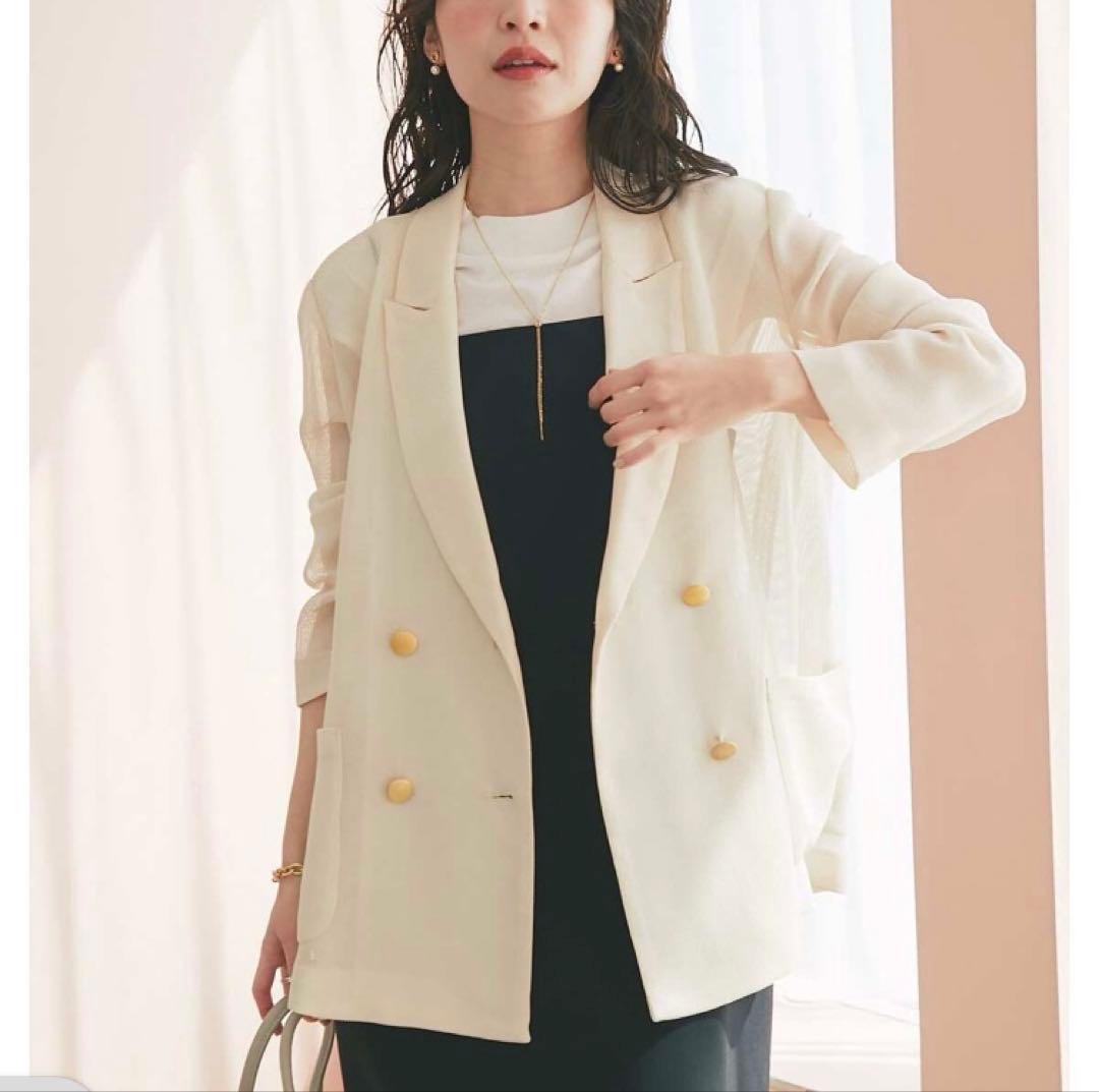 La boutique BonBon メッシュメタルボタンライトジャケット　新品