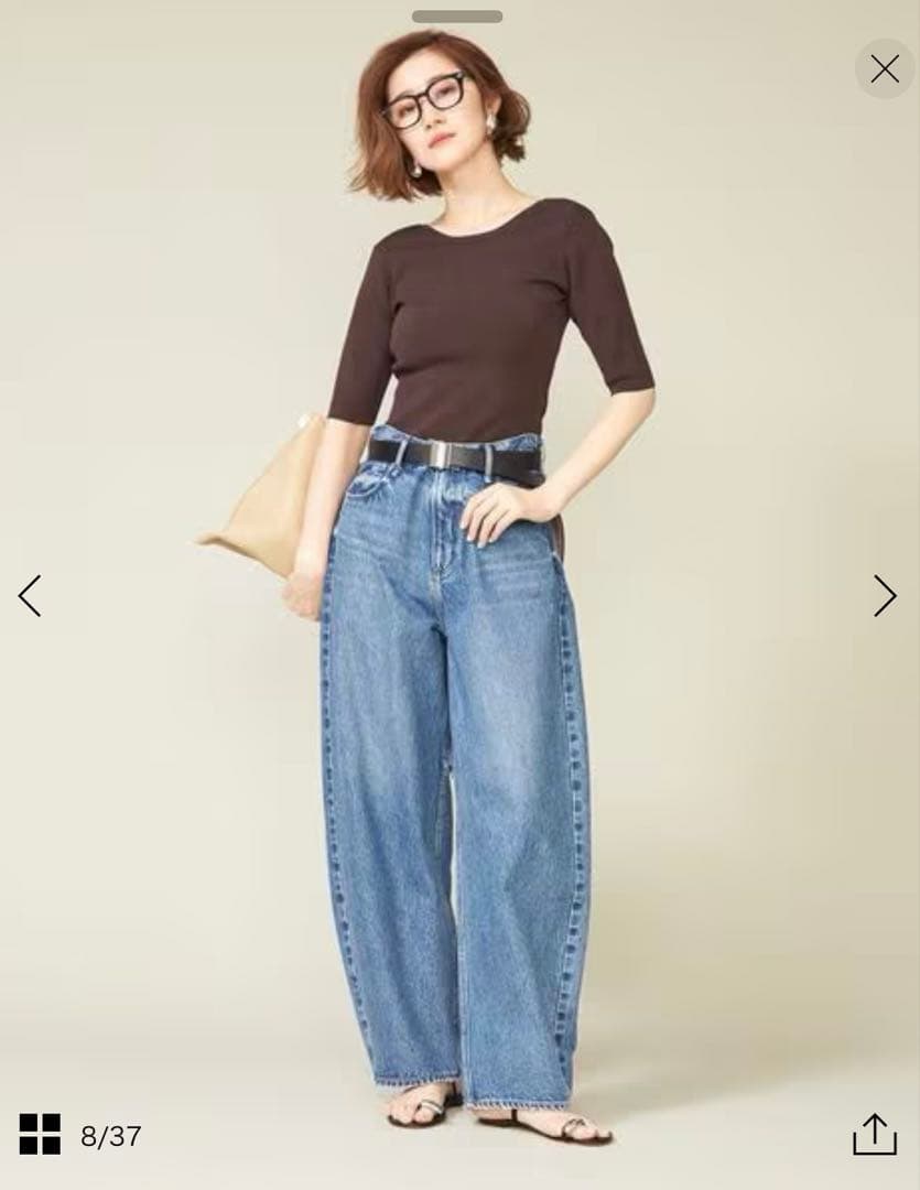 別注upper hights for conteデニムワイドパンツ DEUX2