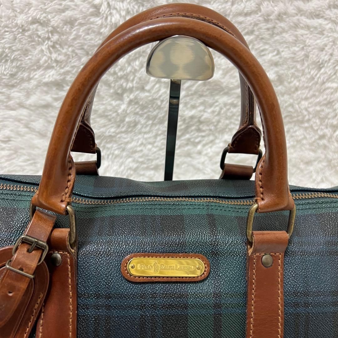 POLO RALPH LAURENミニボストンバッグ ブラックウォッチ　35cm