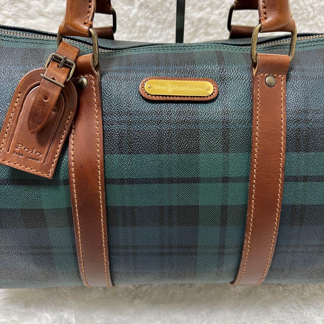 POLO RALPH LAURENミニボストンバッグ ブラックウォッチ　35cm