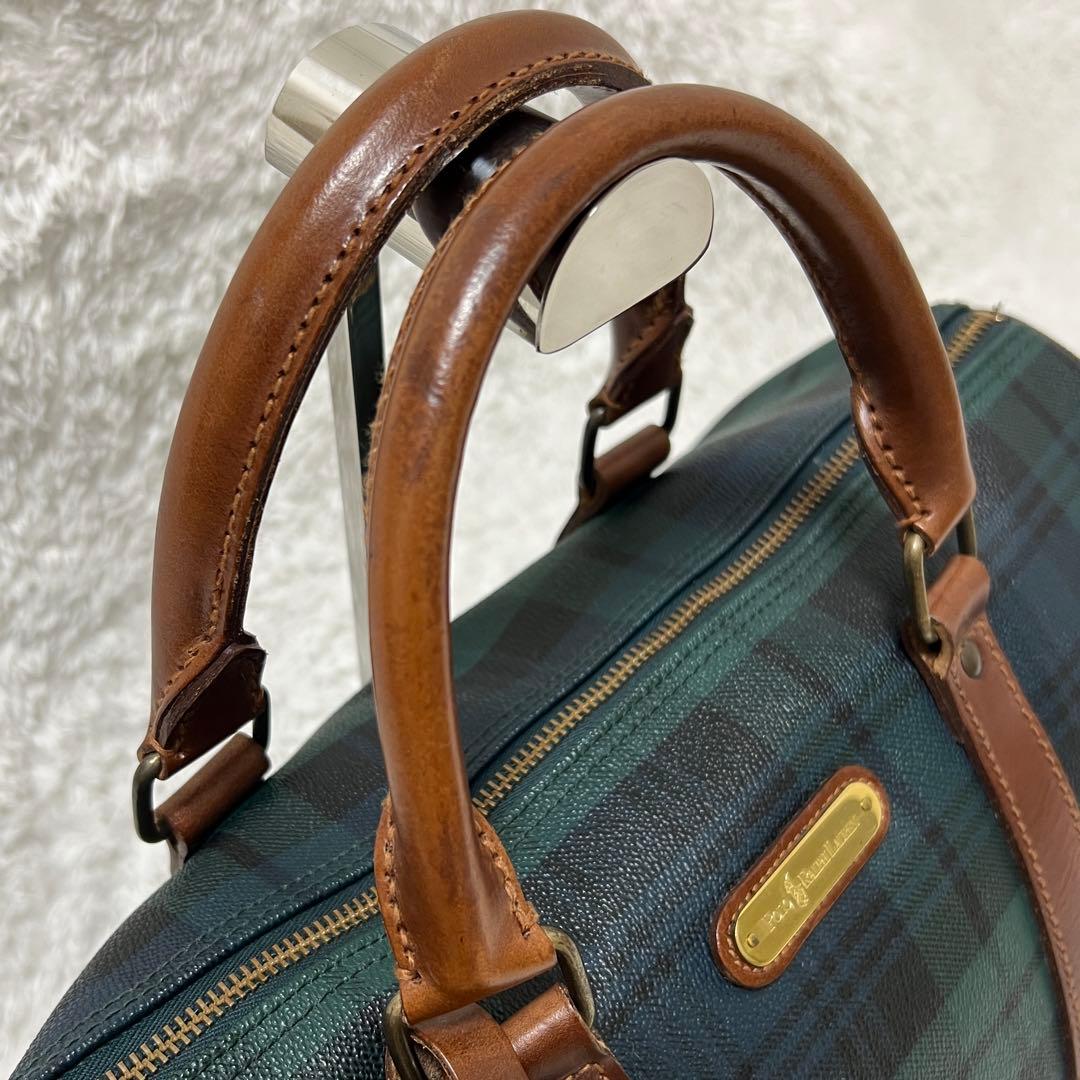 POLO RALPH LAURENミニボストンバッグ ブラックウォッチ　35cm