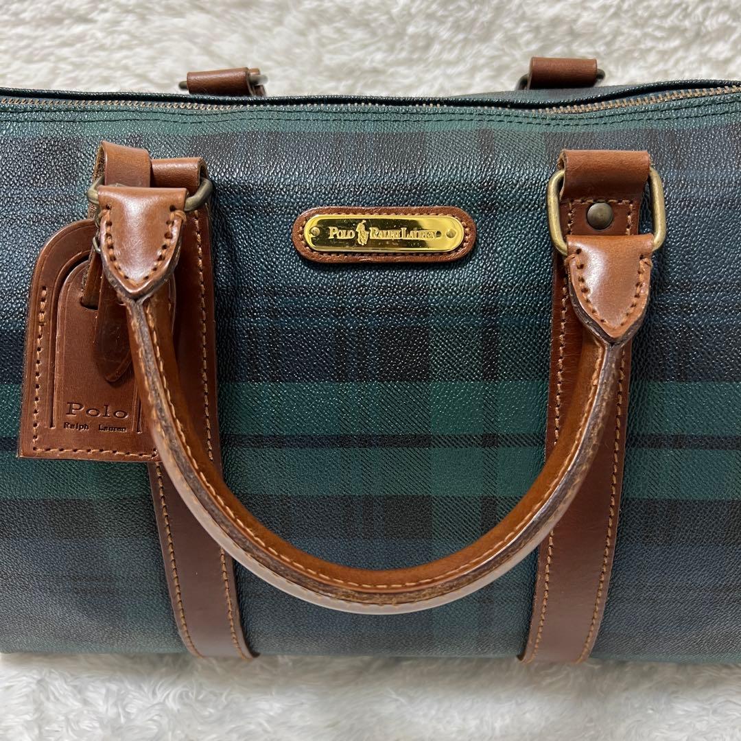 POLO RALPH LAURENミニボストンバッグ ブラックウォッチ　35cm