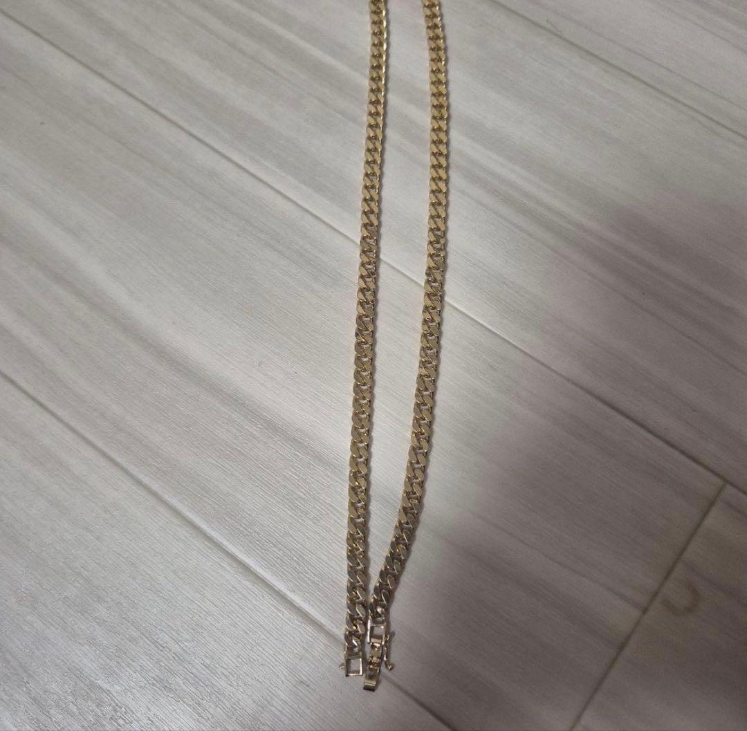 18KGP　メッキ喜平ネックレス　約５０cm　45g　幅約６ミリ
