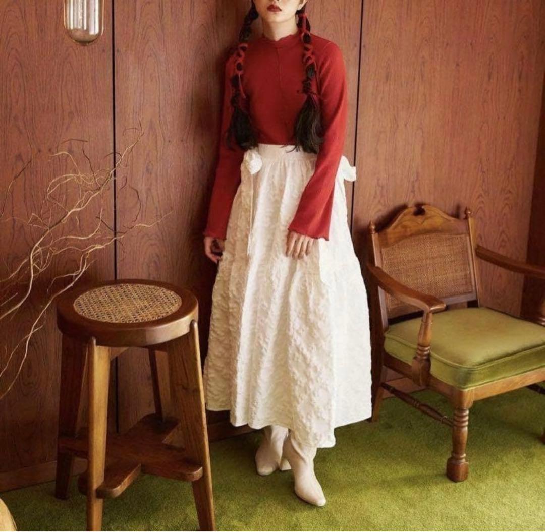poppy あさぎーにょ フラワーリボンティアードスカート S