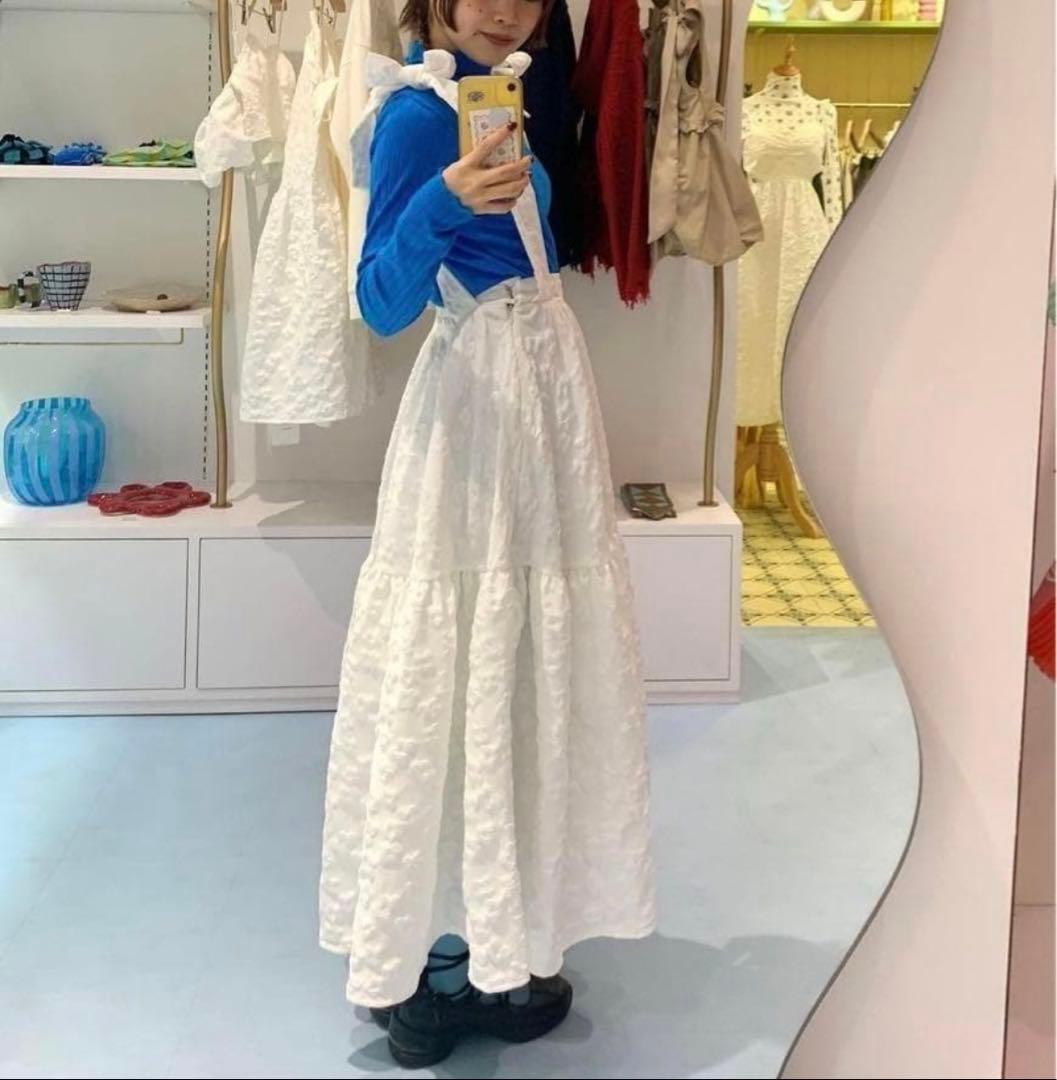 poppy あさぎーにょ フラワーリボンティアードスカート S