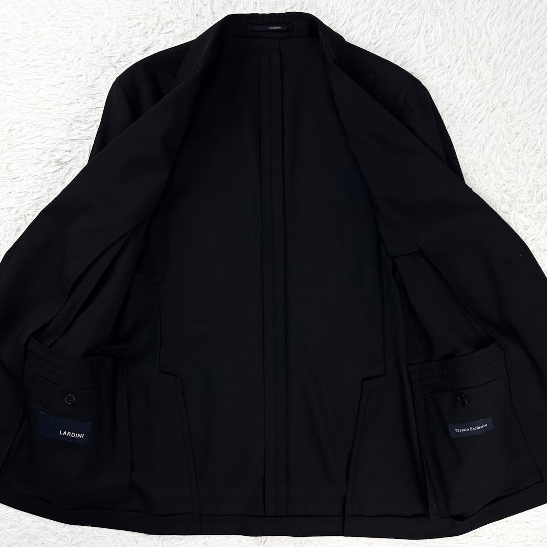 未使用級 メタル銀ボタン EASY トロピカル LARDINI ブラックブレザー
