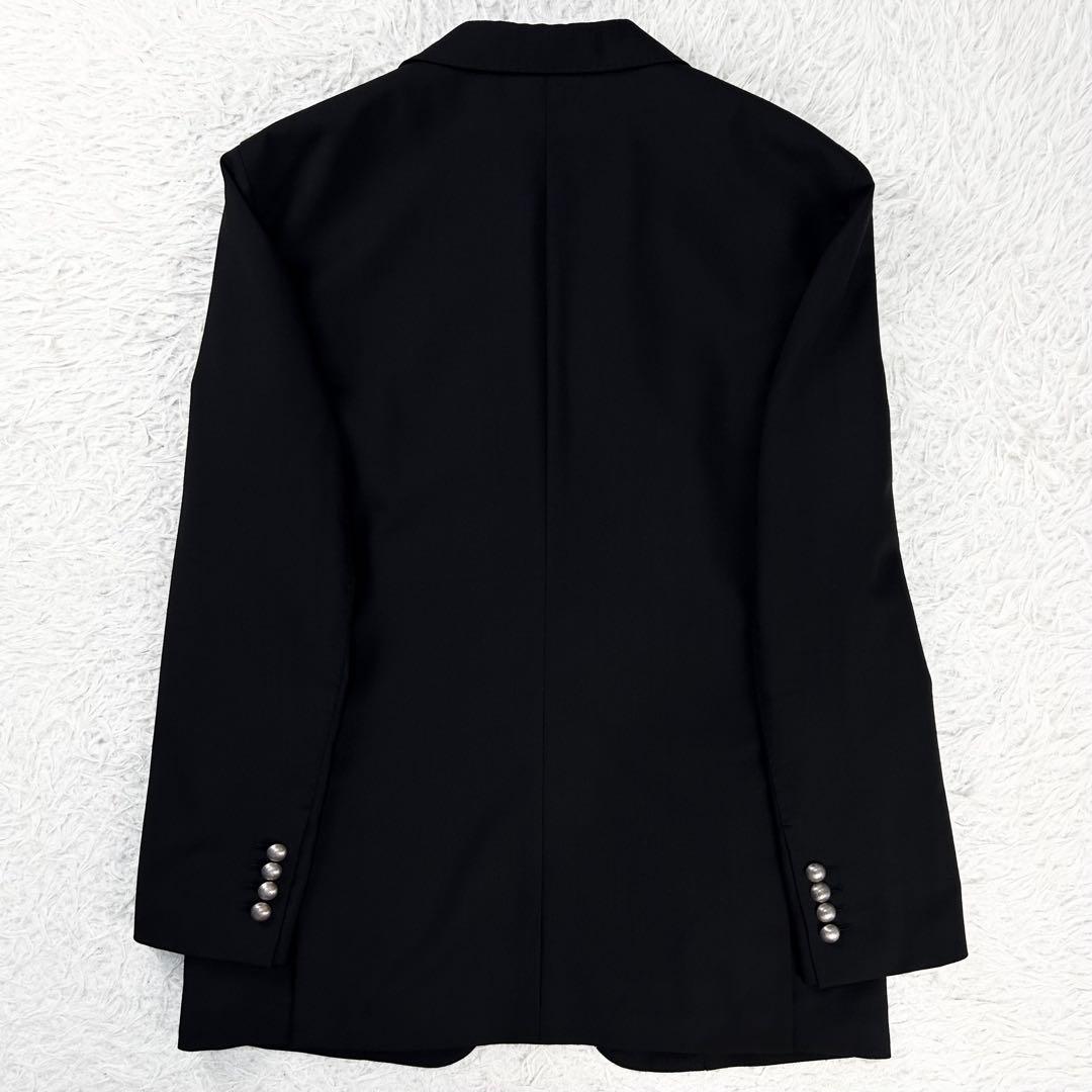未使用級 メタル銀ボタン EASY トロピカル LARDINI ブラックブレザー