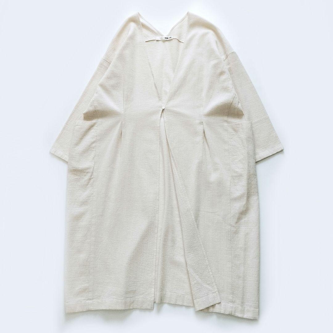 evam eva✨️コットンリネン ドロップポケットローブ