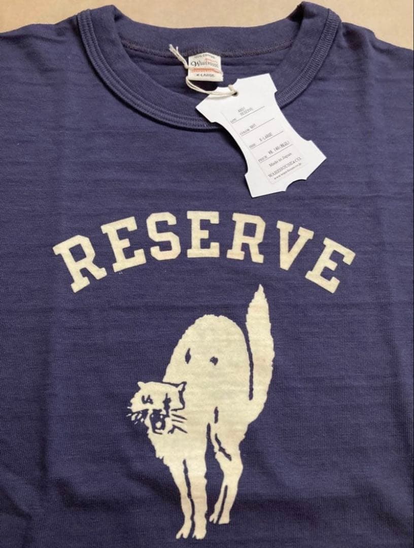 新品 ウエアハウス 4601 RESERVE キャット Tシャツ XL ナスコン