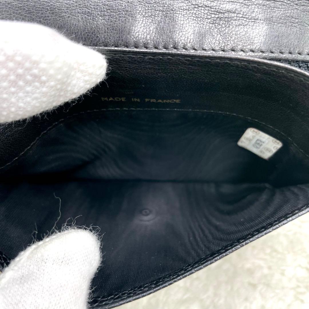 シャネル CHANEL 2つ折り 財布 デカココマーク キャビアスキン フラップ