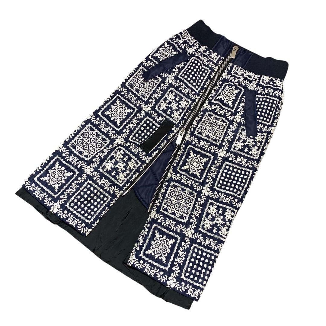 sacai Reyn Spooner コラボ タイトスカート 刺繍【サイズ1】
