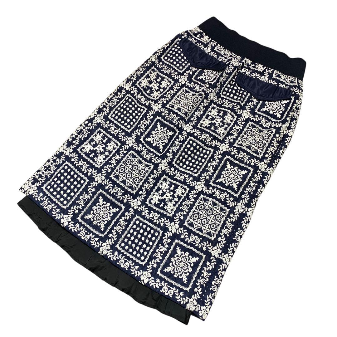 sacai Reyn Spooner コラボ タイトスカート 刺繍【サイズ1】