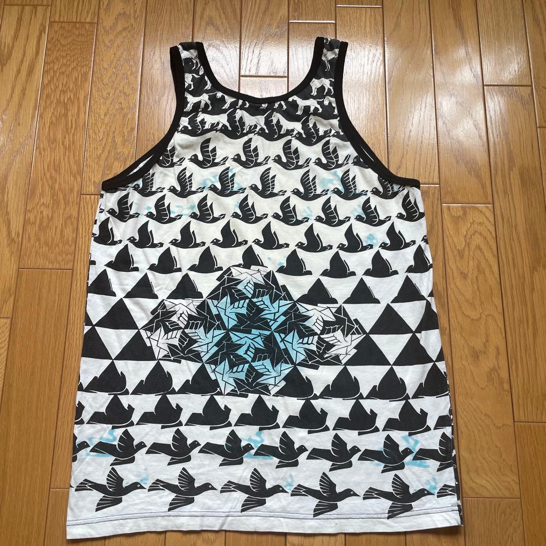 古着　菅田将暉　Escher エッシャー柄　　　　　　　　　タンクトップ