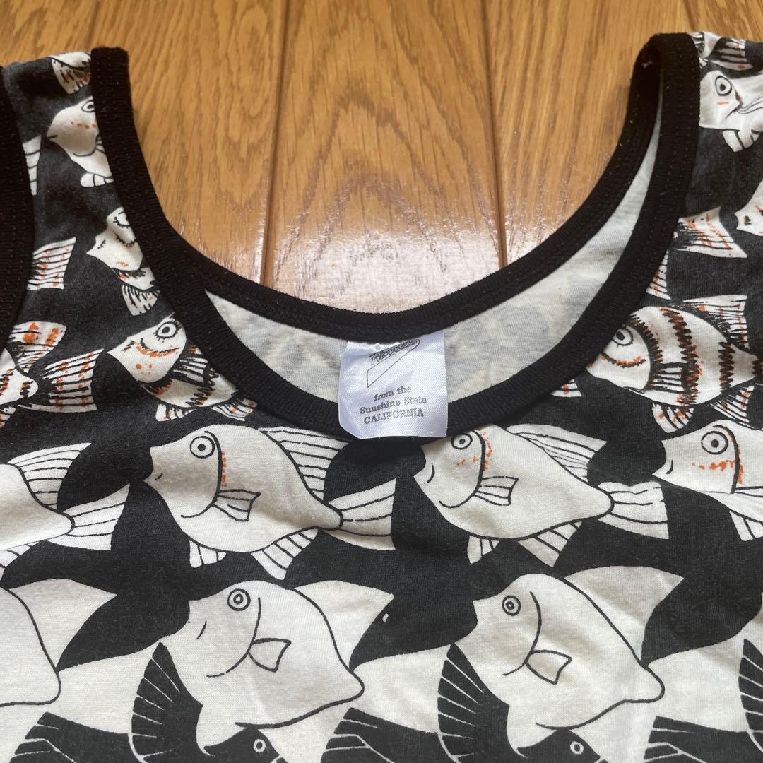 古着　菅田将暉　Escher エッシャー柄　　　　　　　　　タンクトップ