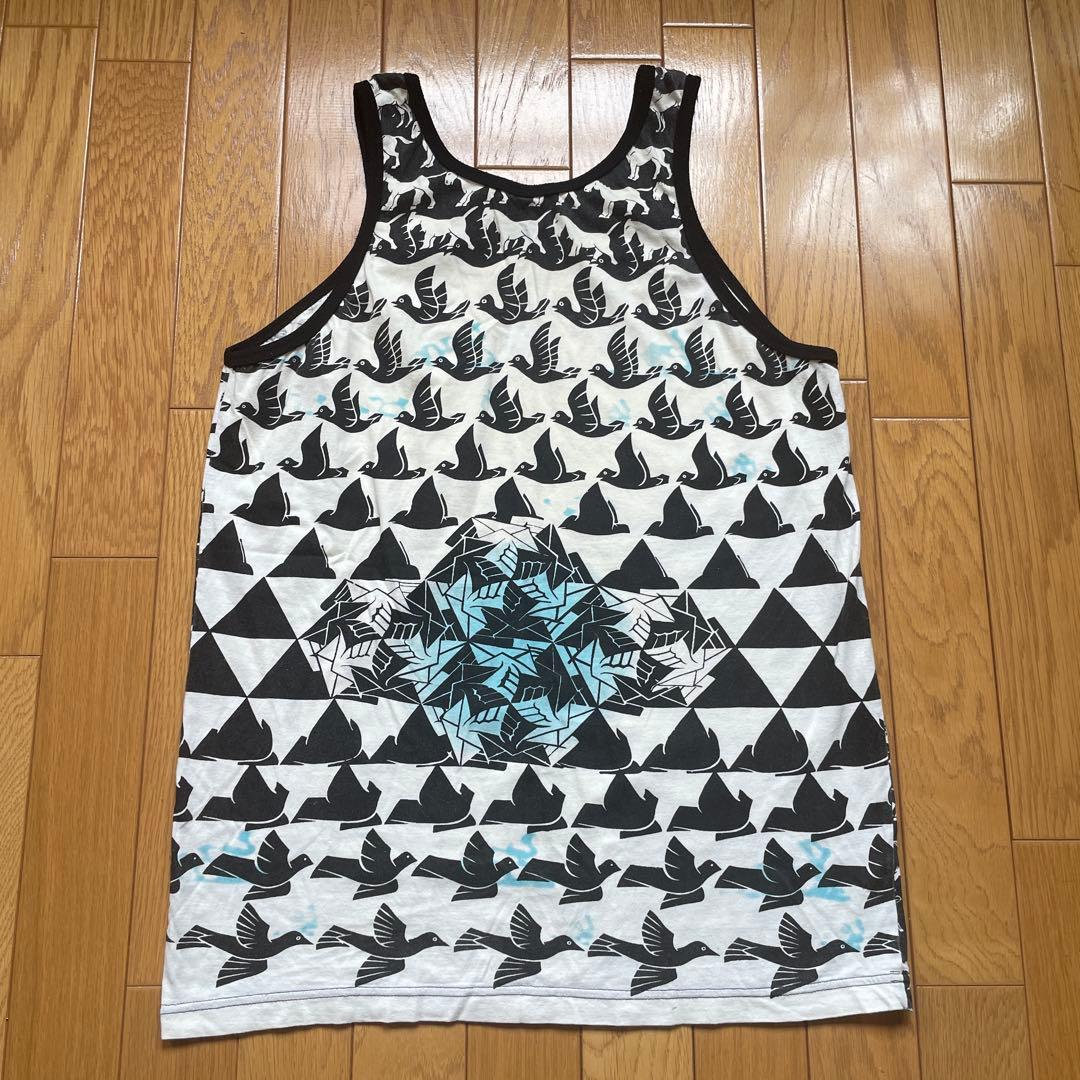 古着　菅田将暉　Escher エッシャー柄　　　　　　　　　タンクトップ