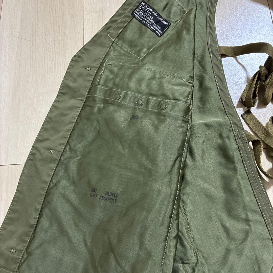 40's army air force c1ベスト　ラジオ　ミリタリー　実物
