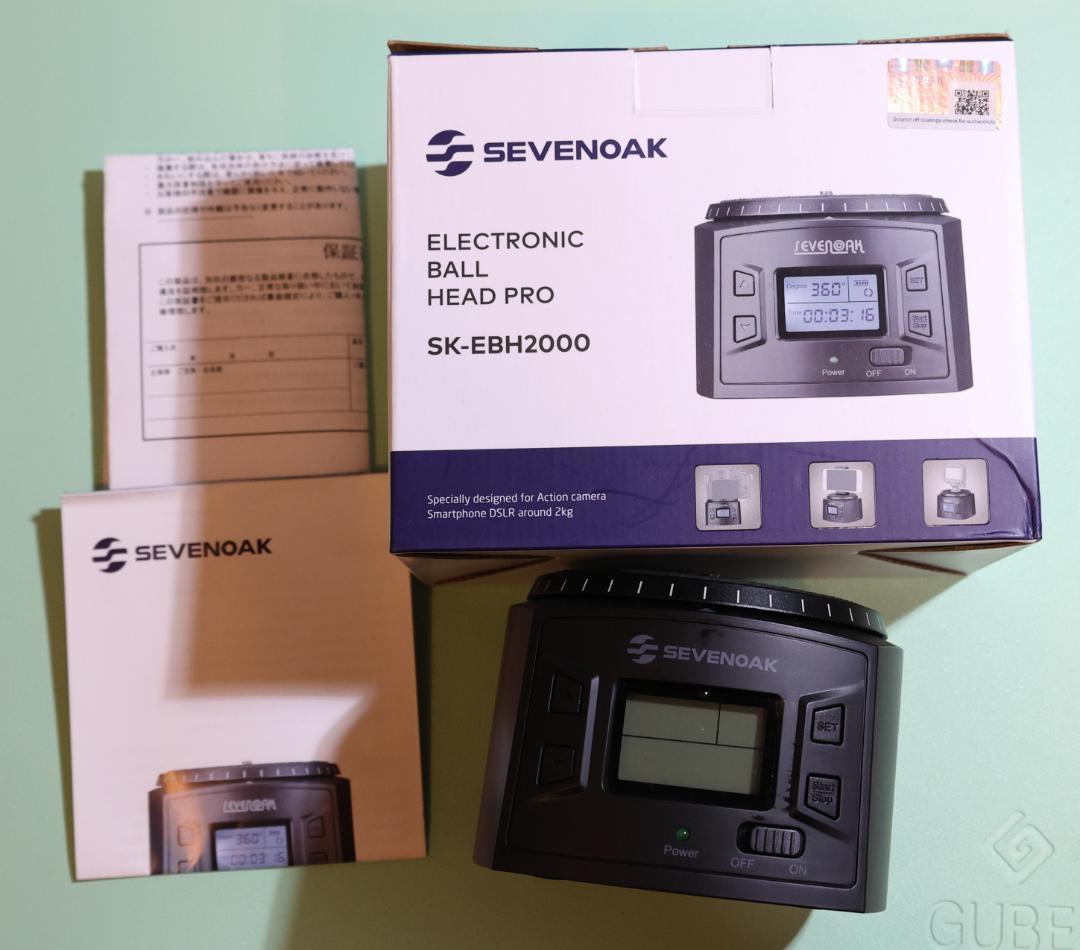 自動回転雲台 電動雲台 SEVENOAK SK-EBH2000 タイムプラス撮影