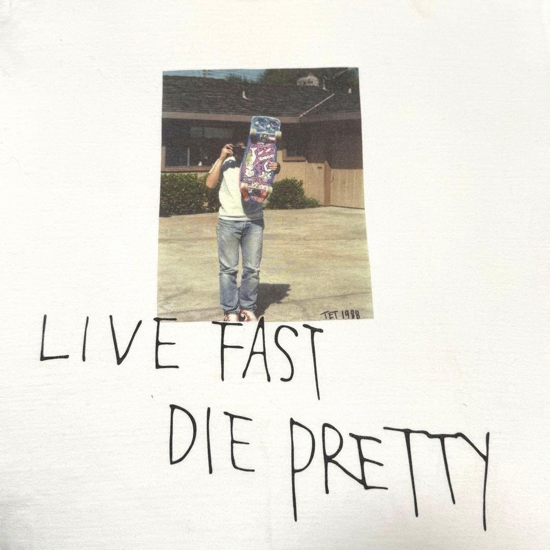 WTAPS ホワイト Tシャツ LIVE FAST DIE PRETTY 白 L