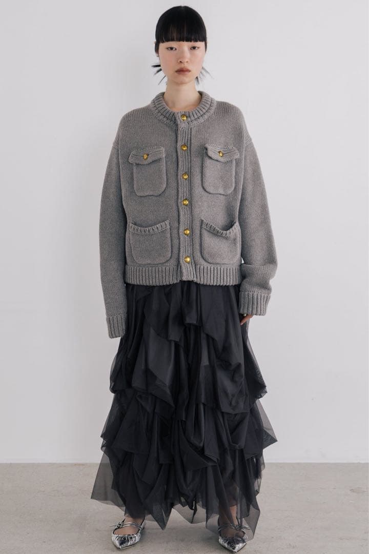 THE TOÉ Iris Tulle Skirt ブラック Mサイズ 美品