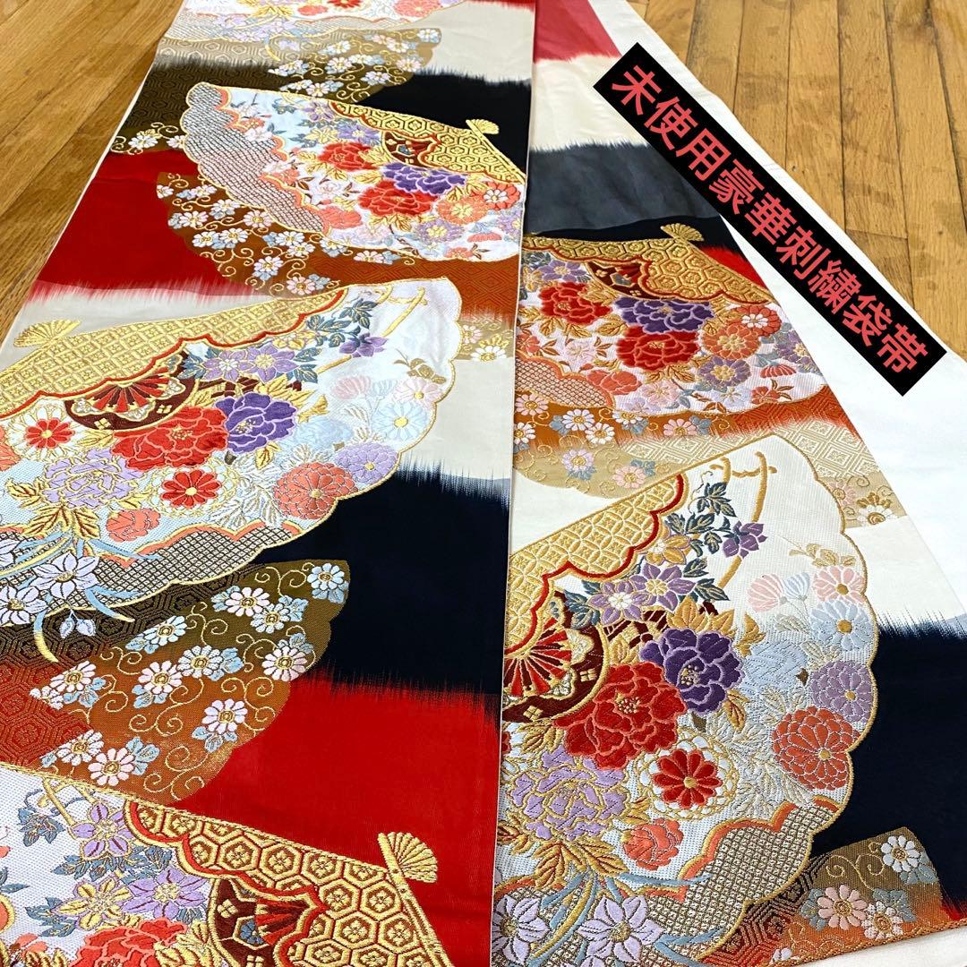 正絹振袖フルセット‼️有名雛屋友禅証 雪輪小花金彩✨ミッキー柄可愛い✨ ショール付