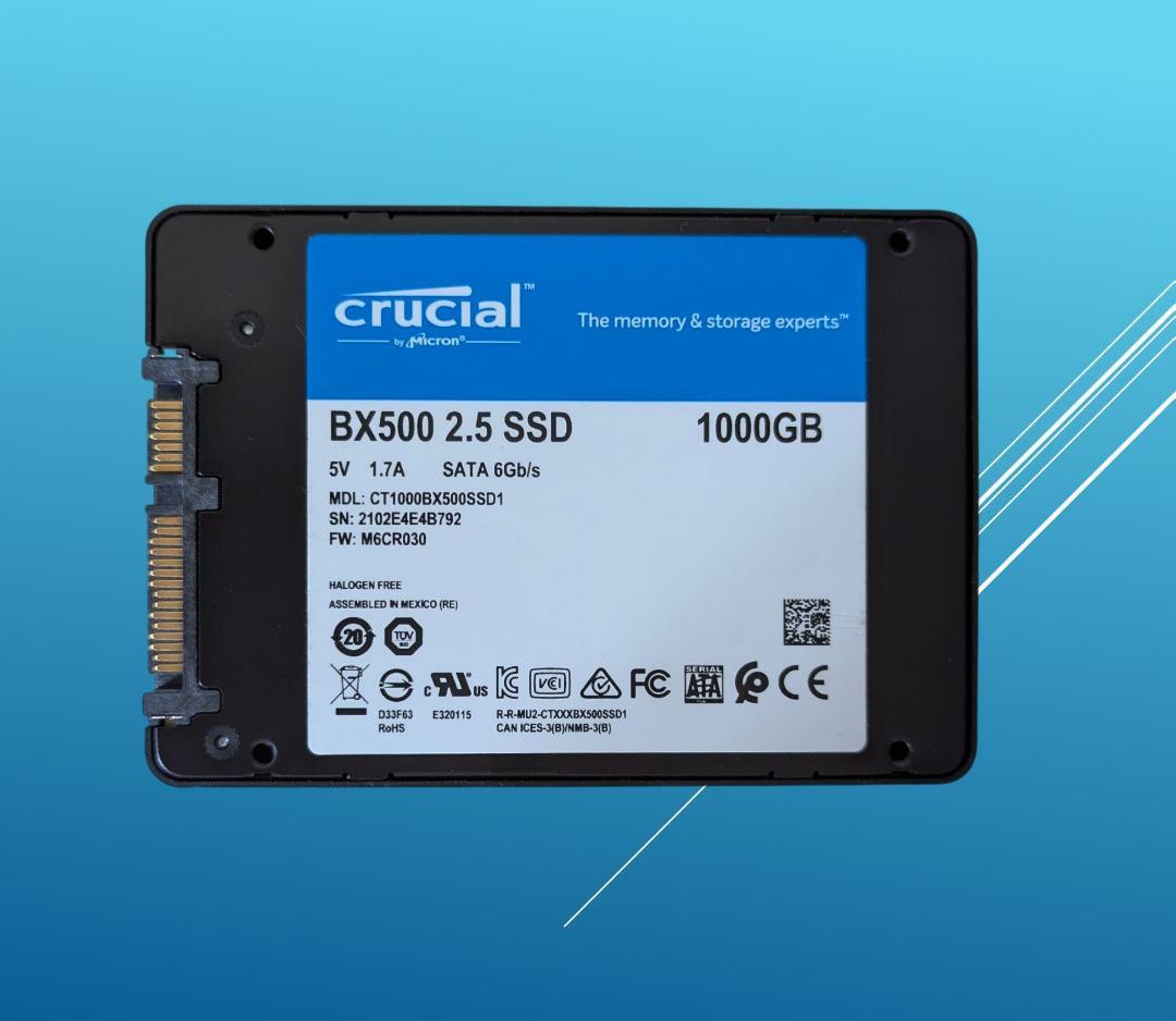 動作確認済 正常品 Crucial SSD 1000GB/#358