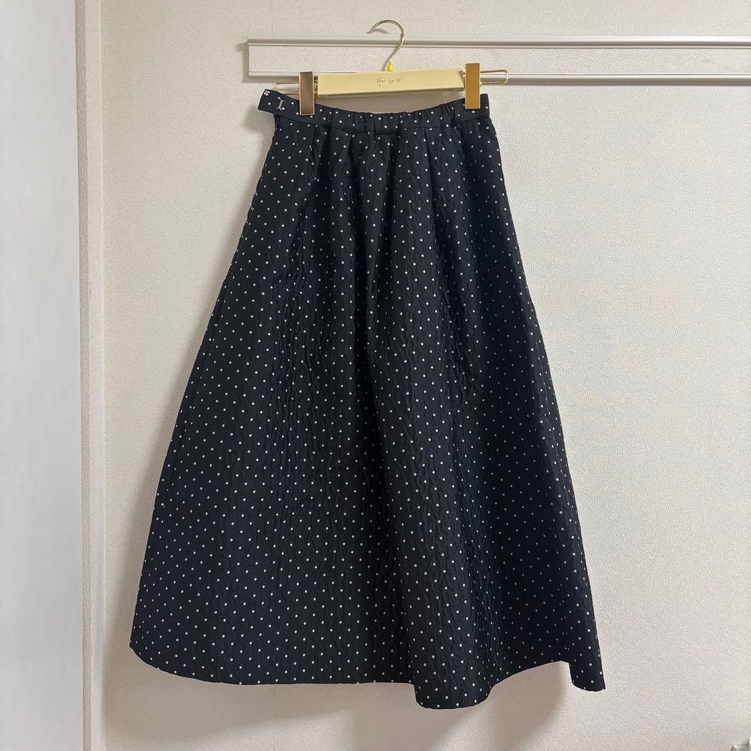スカート Herlipto Dot Jacquard Flared Skirt