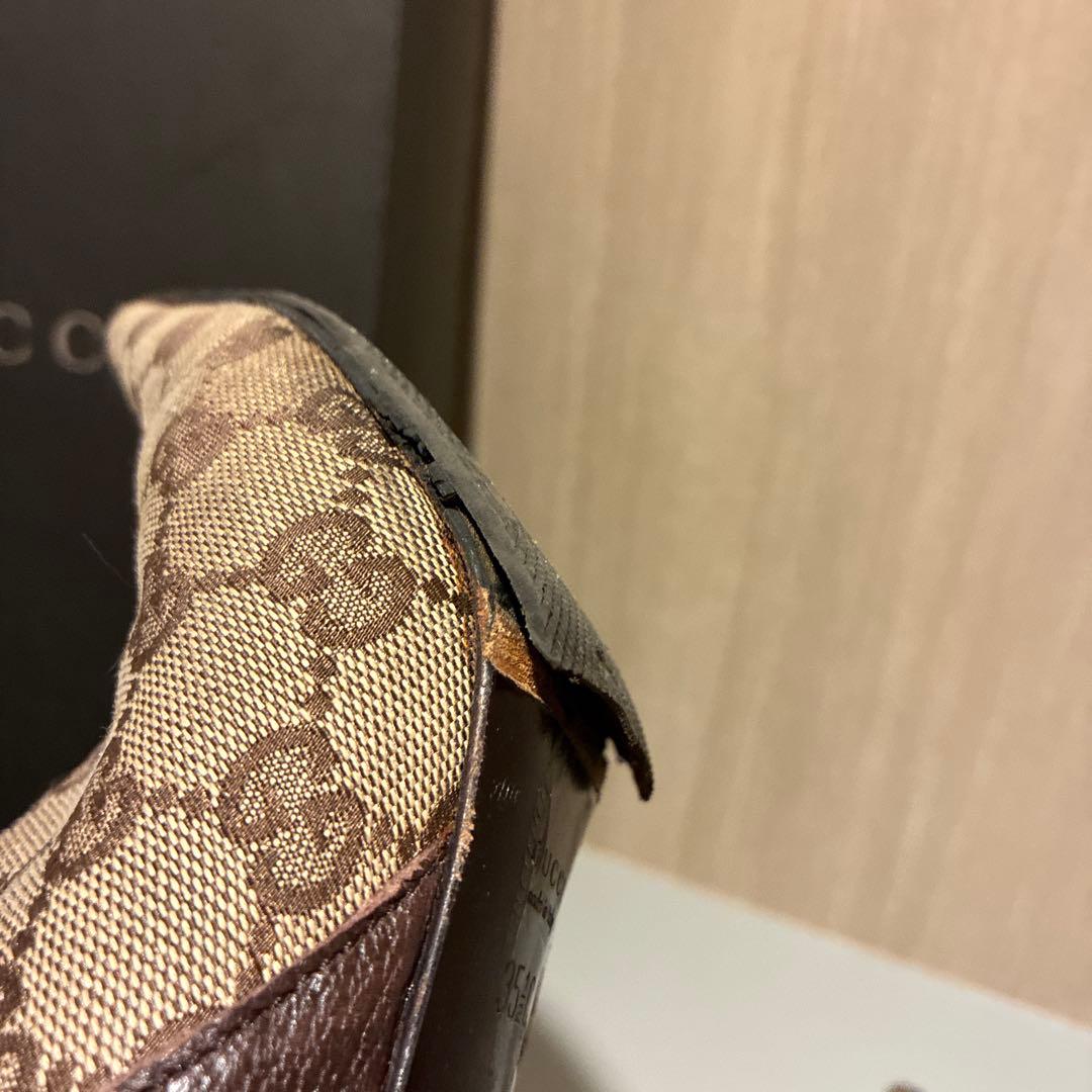 GUCCI GGパターン ロングブーツ ベージュ/ブラウン