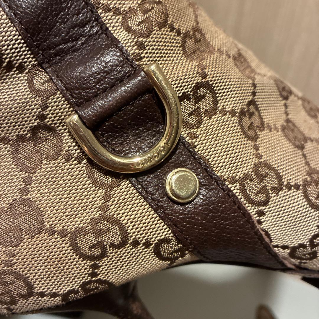GUCCI GGパターン ロングブーツ ベージュ/ブラウン