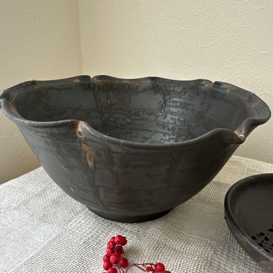石渡磨美 さん 器 麺鉢 鉢 片口 おろし器 遠藤素子 さん 2点セット