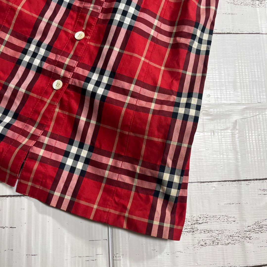 Burberry Blue Label レッド　ノバチェックワンピース 36