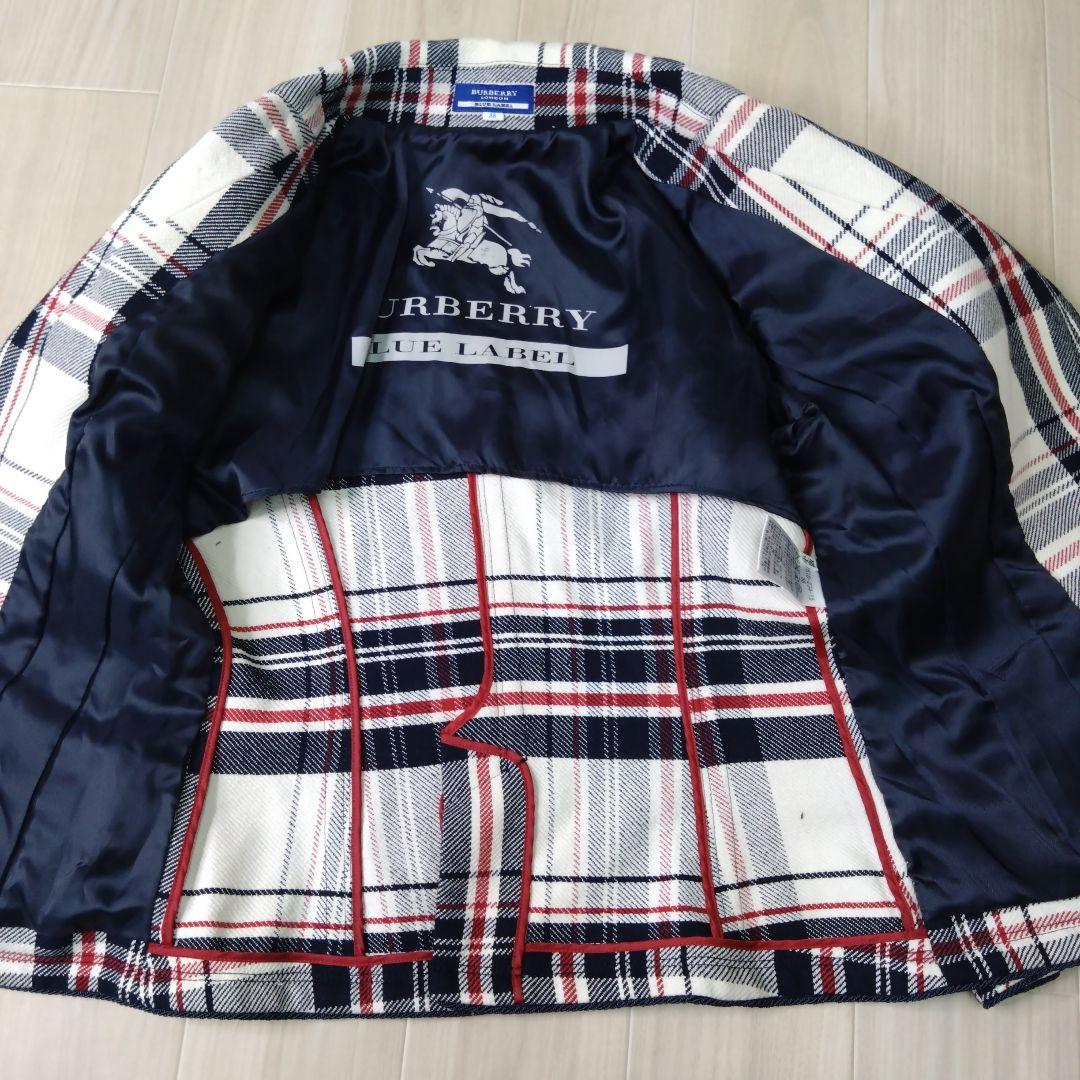 良品　Burberry BLUE LABEL チェック テーラードジャケット