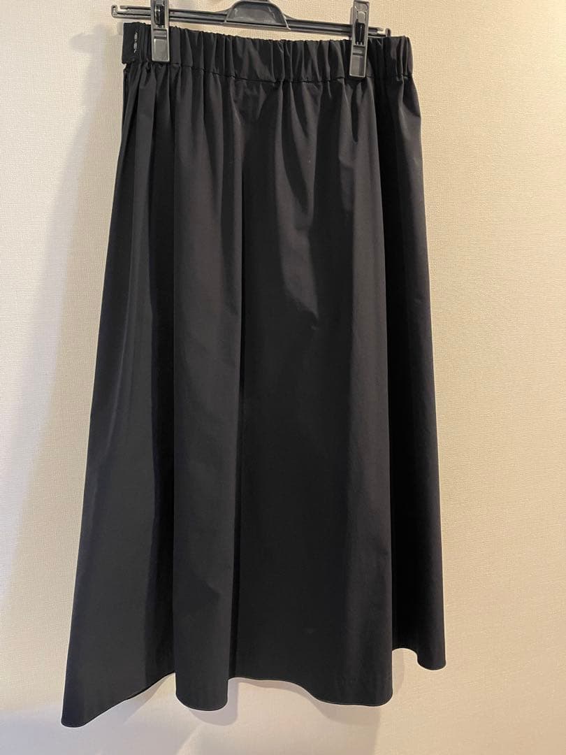 Ballsey ストレッチタフタボリュームギャザースカート　ネイビー　34