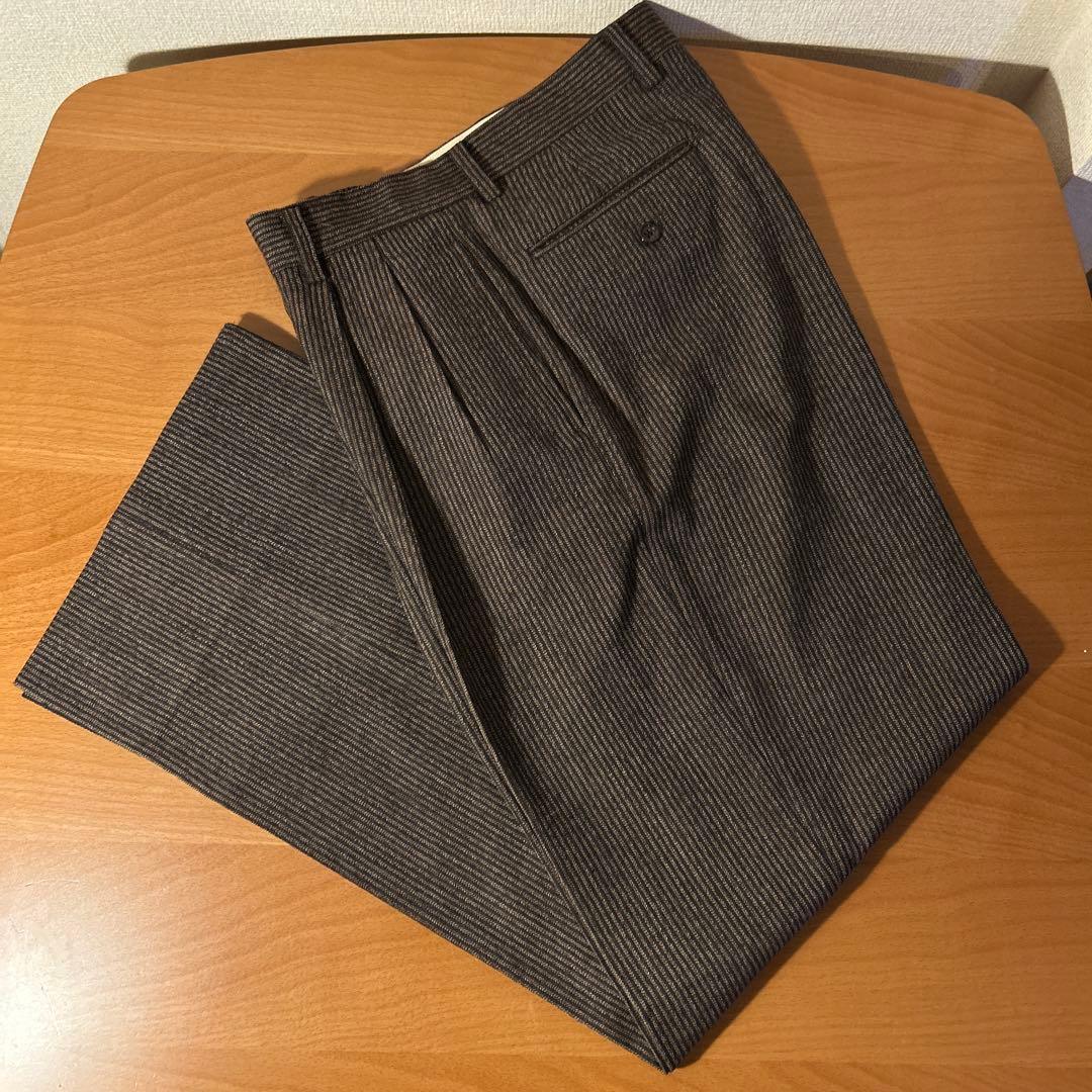 【美品】DOMON_ドモン_上下スーツ_ダブル_毛95%ナイロン5%