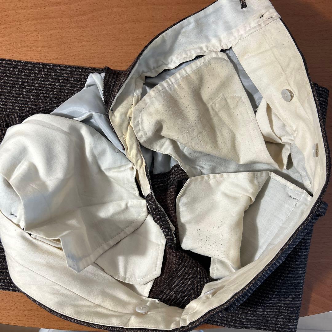 【美品】DOMON_ドモン_上下スーツ_ダブル_毛95%ナイロン5%