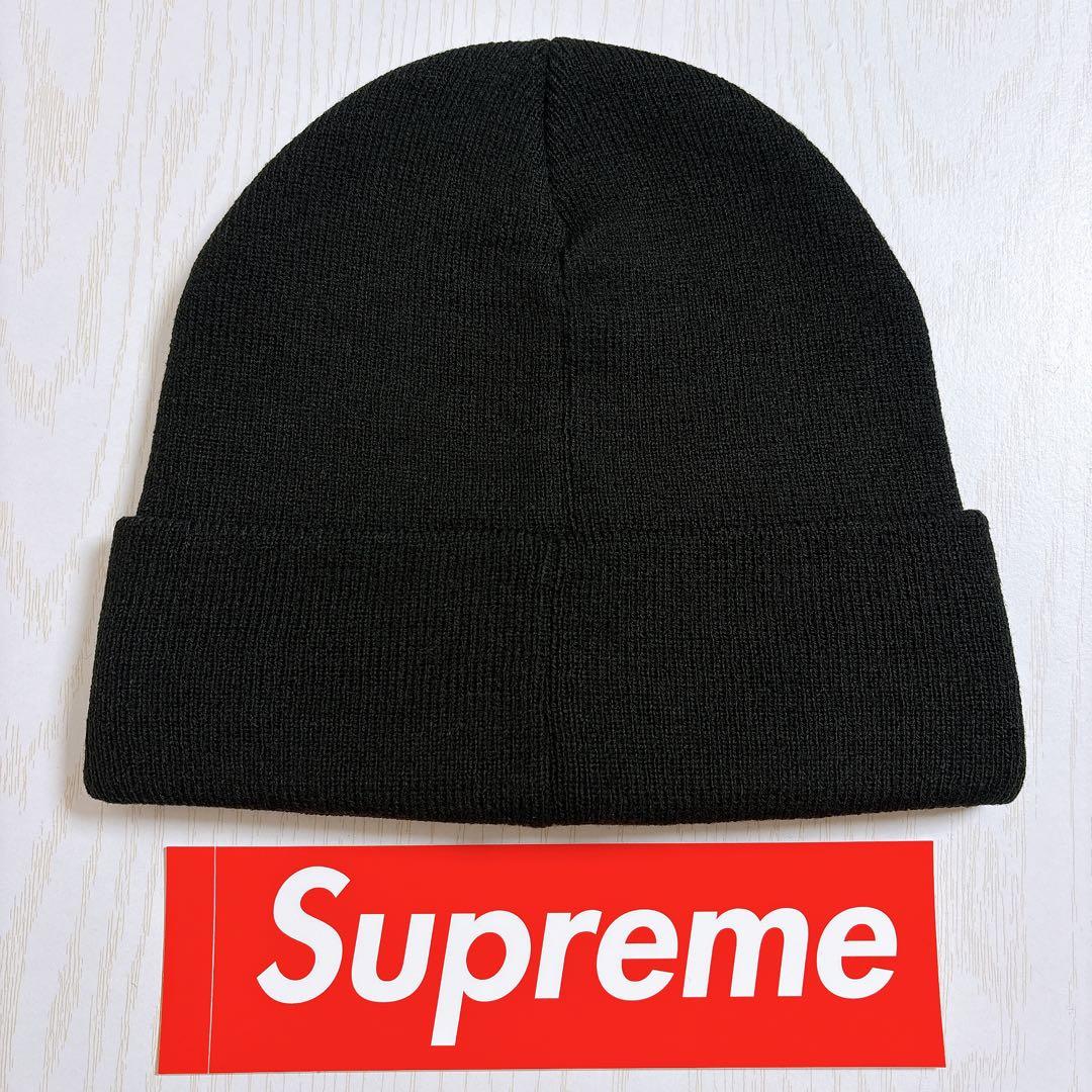 Supreme シュプリーム ニット帽　ビーニー　ネームタグ　ブラック　GONZ
