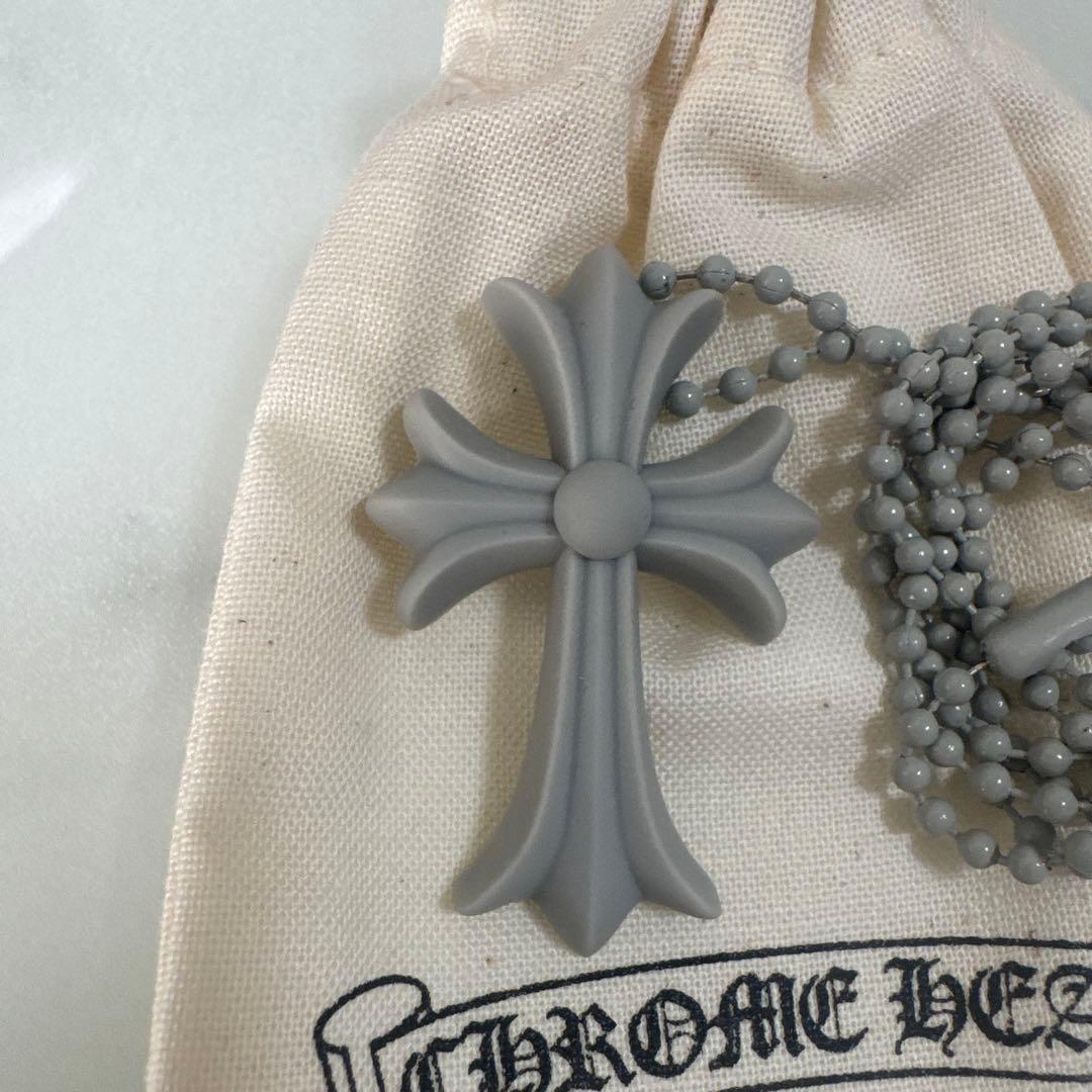 CHROME HEARTS クロムハーツ ラバークロスネックレス グレー 超希少