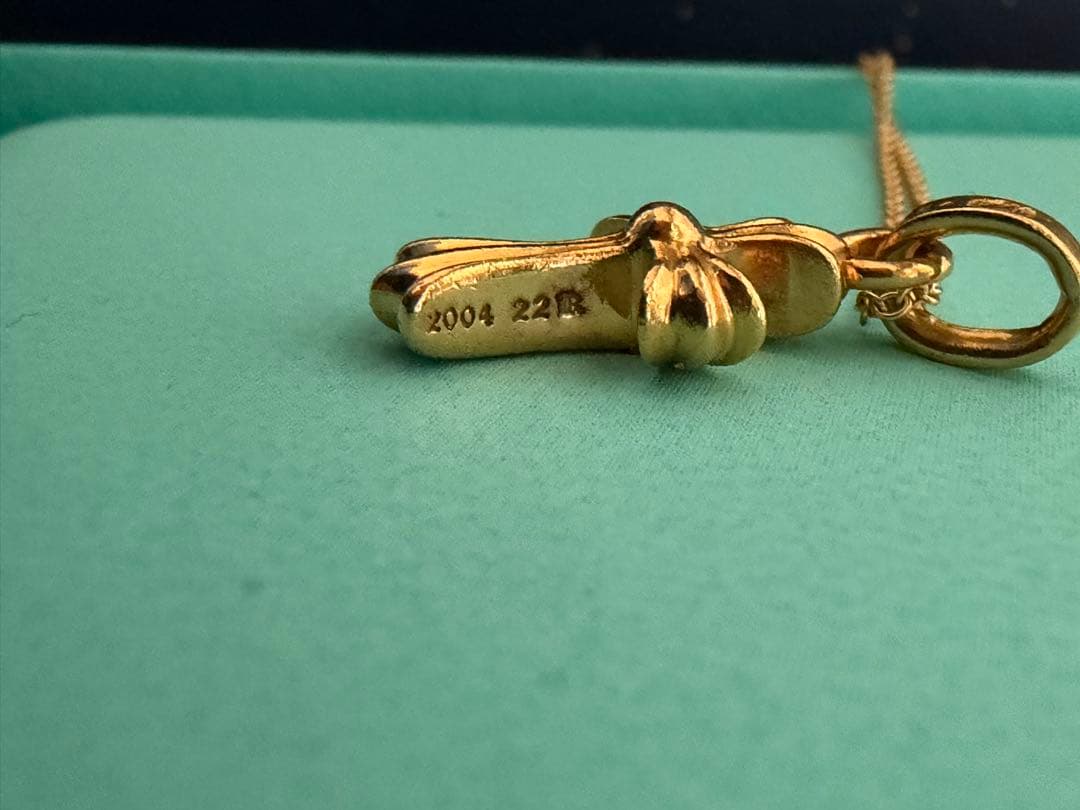 クロムハーツ 22K ゴールド ベイビーファットクロス パフェダイヤ