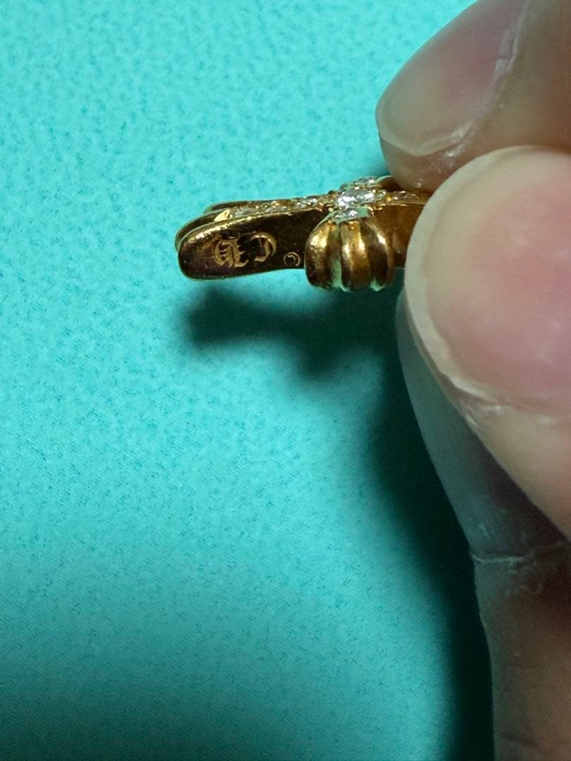 クロムハーツ 22K ゴールド ベイビーファットクロス パフェダイヤ