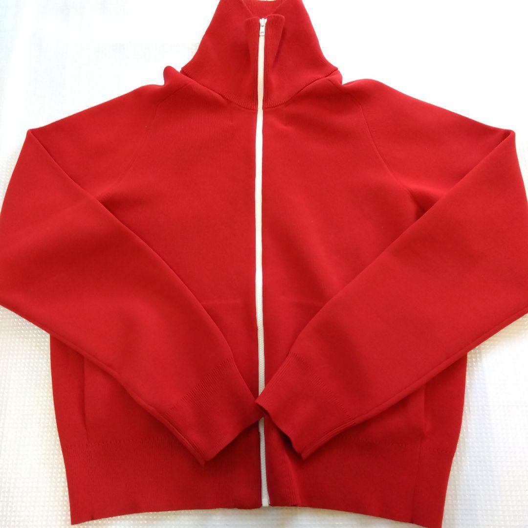 【未使用】UNIQLO C ミラノリブフルジップカーディガン RED Mサイズ