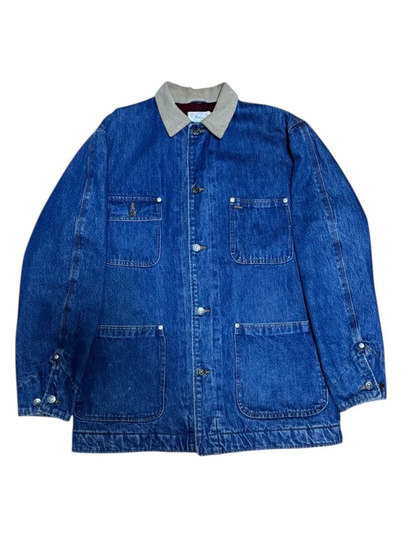 80s〜　POLO RALPH LAUREN USA製 白タグデニムカバーオール