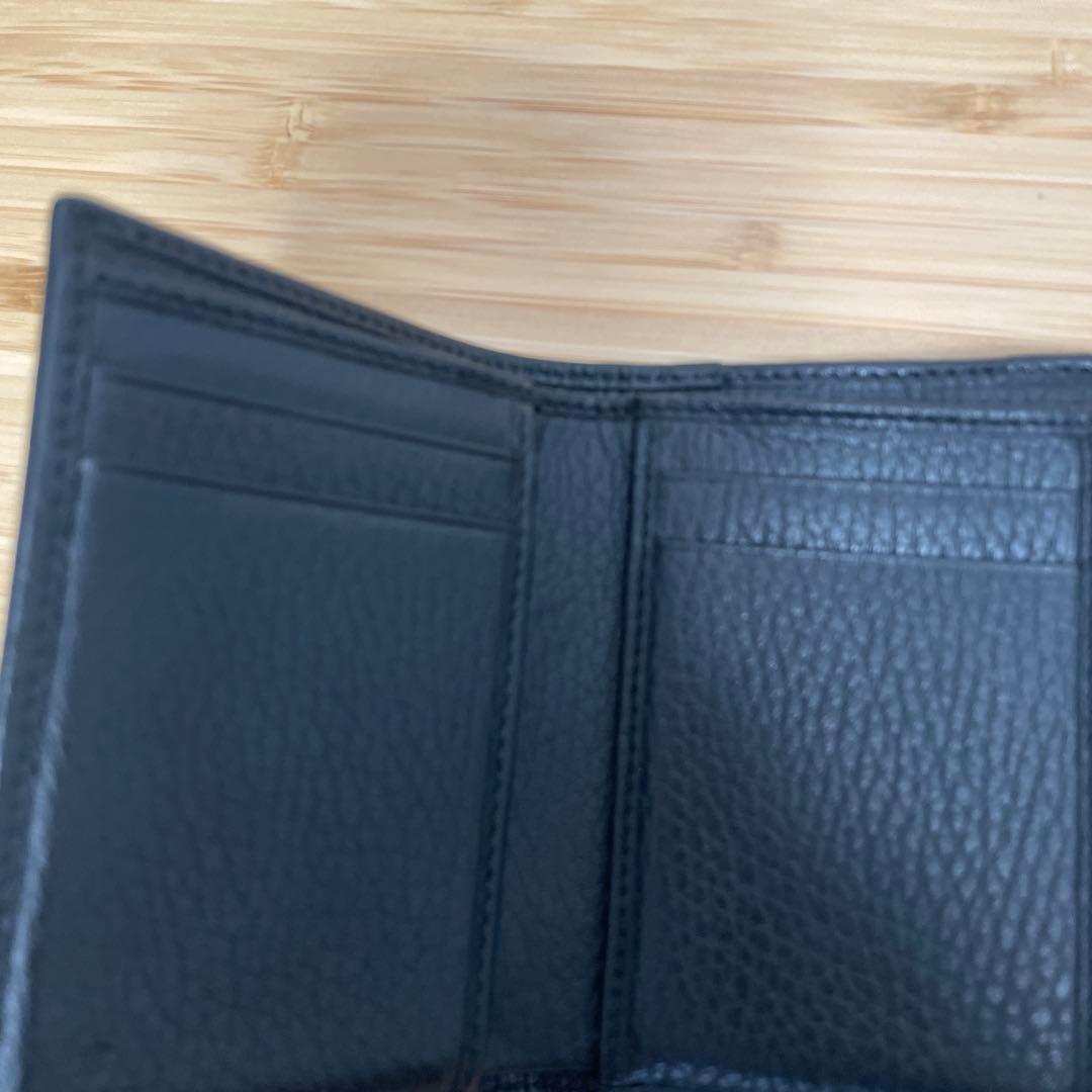 【GUCCI】三つ折り財布　マーモント GG レザー ブラック