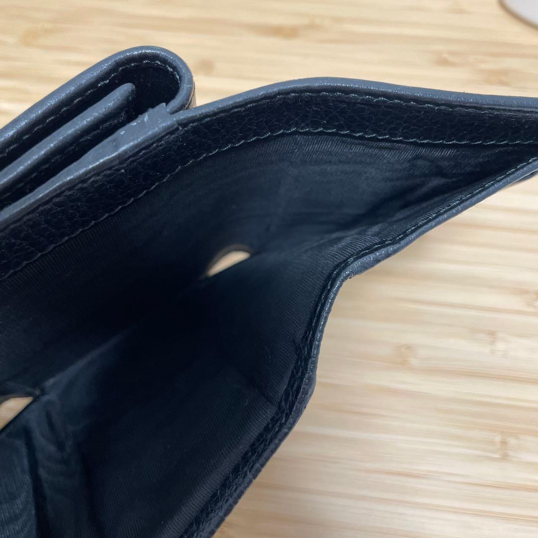 【GUCCI】三つ折り財布　マーモント GG レザー ブラック