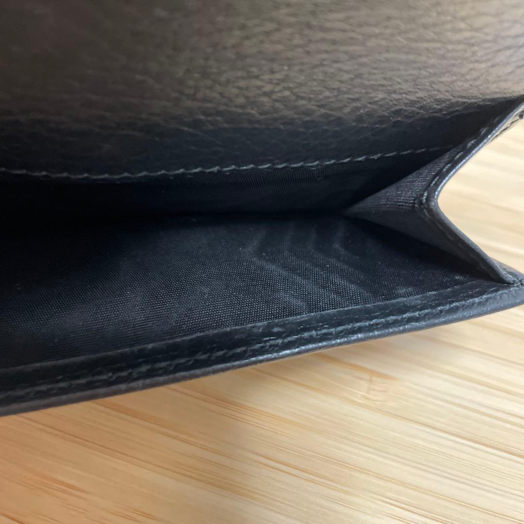 【GUCCI】三つ折り財布　マーモント GG レザー ブラック