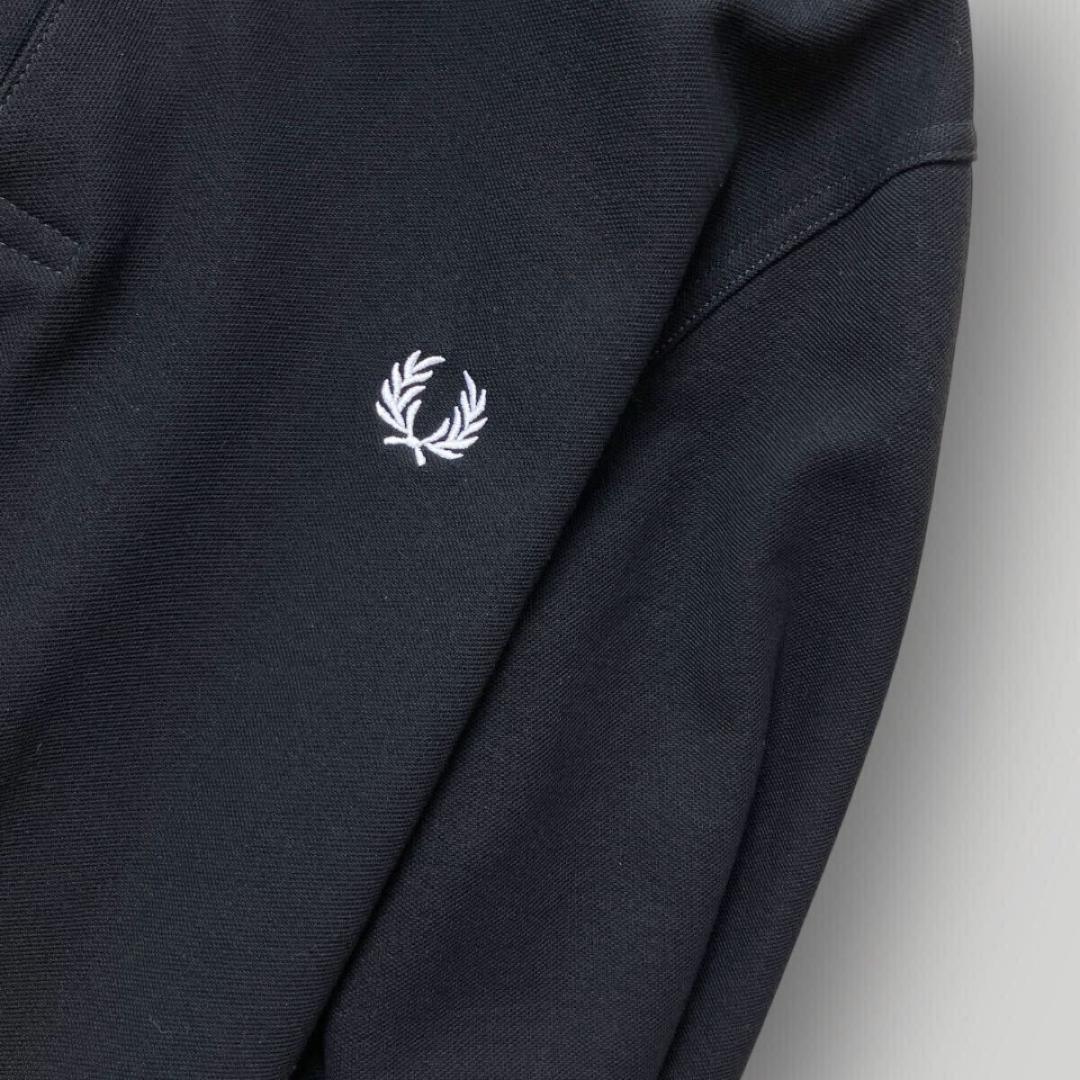 ［超美品］FRED PERRY フレッドペリー 長袖ポロシャツ 黒 ブラック L