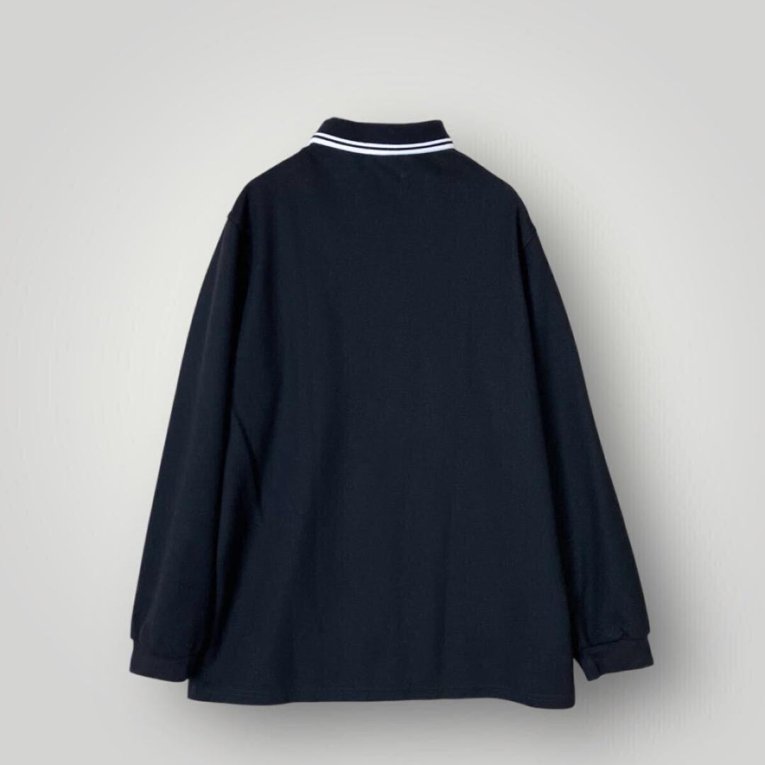 ［超美品］FRED PERRY フレッドペリー 長袖ポロシャツ 黒 ブラック L