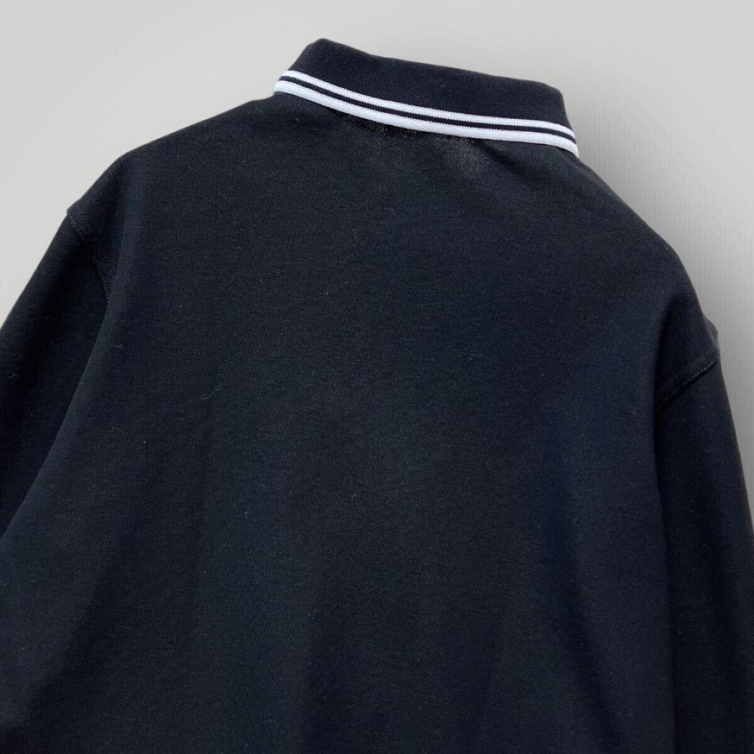 ［超美品］FRED PERRY フレッドペリー 長袖ポロシャツ 黒 ブラック L