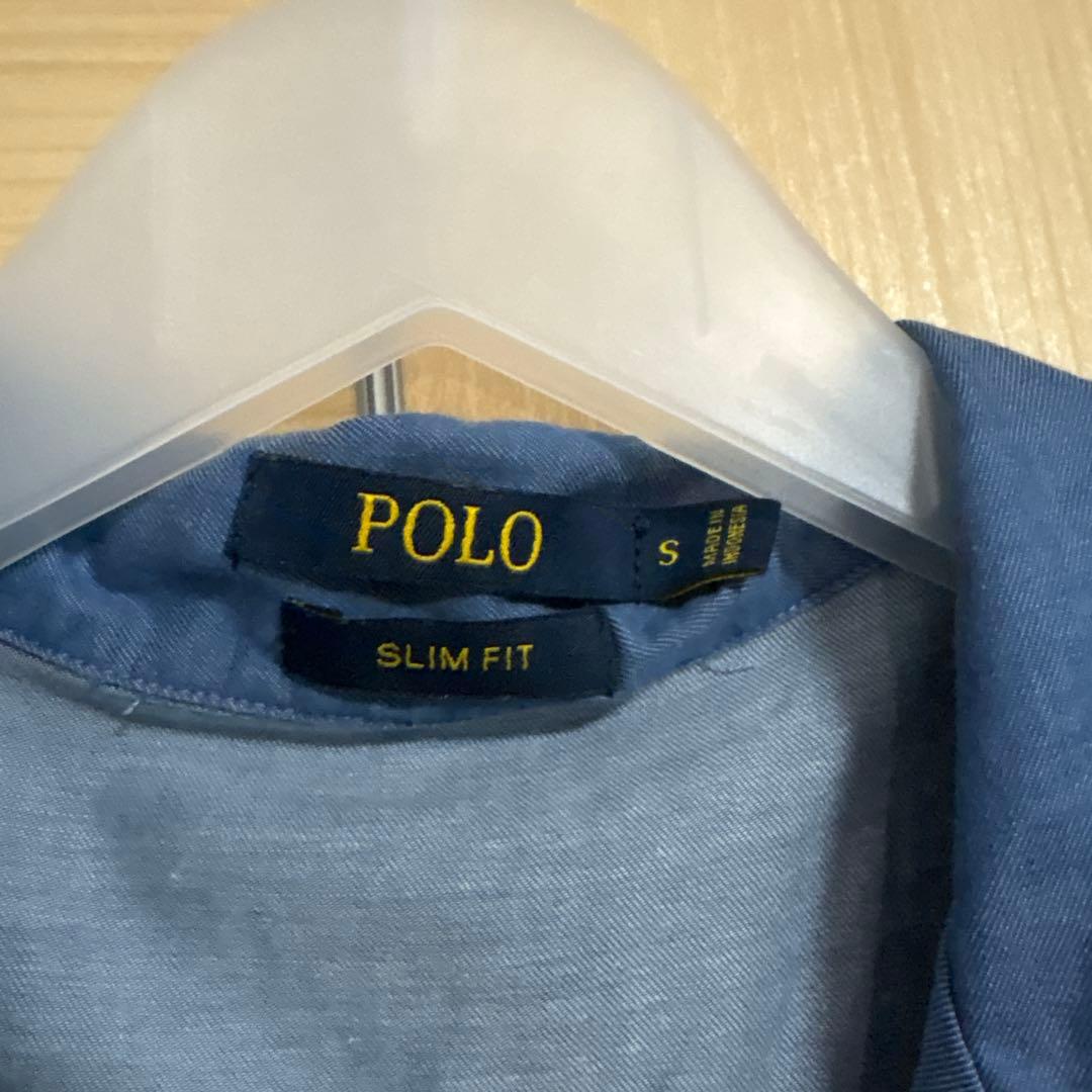 POLO スリムフィット デニムブルー ワンピース S