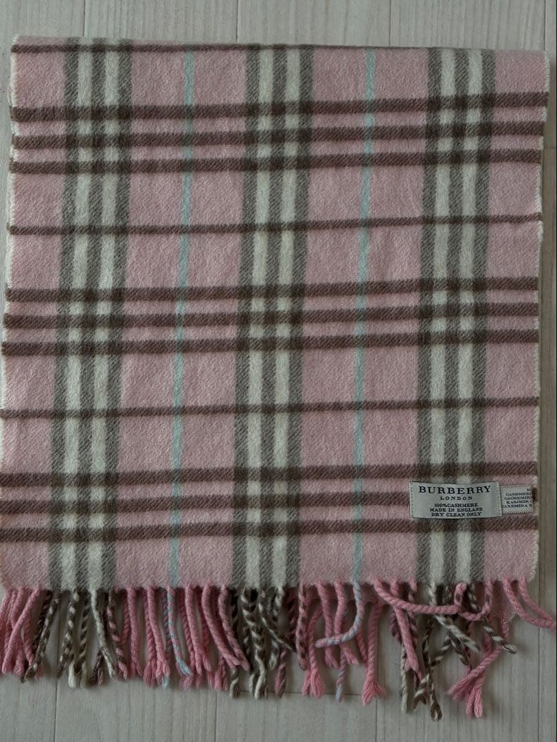 Burberry 100% CASHMERE マフラーENGLAND製