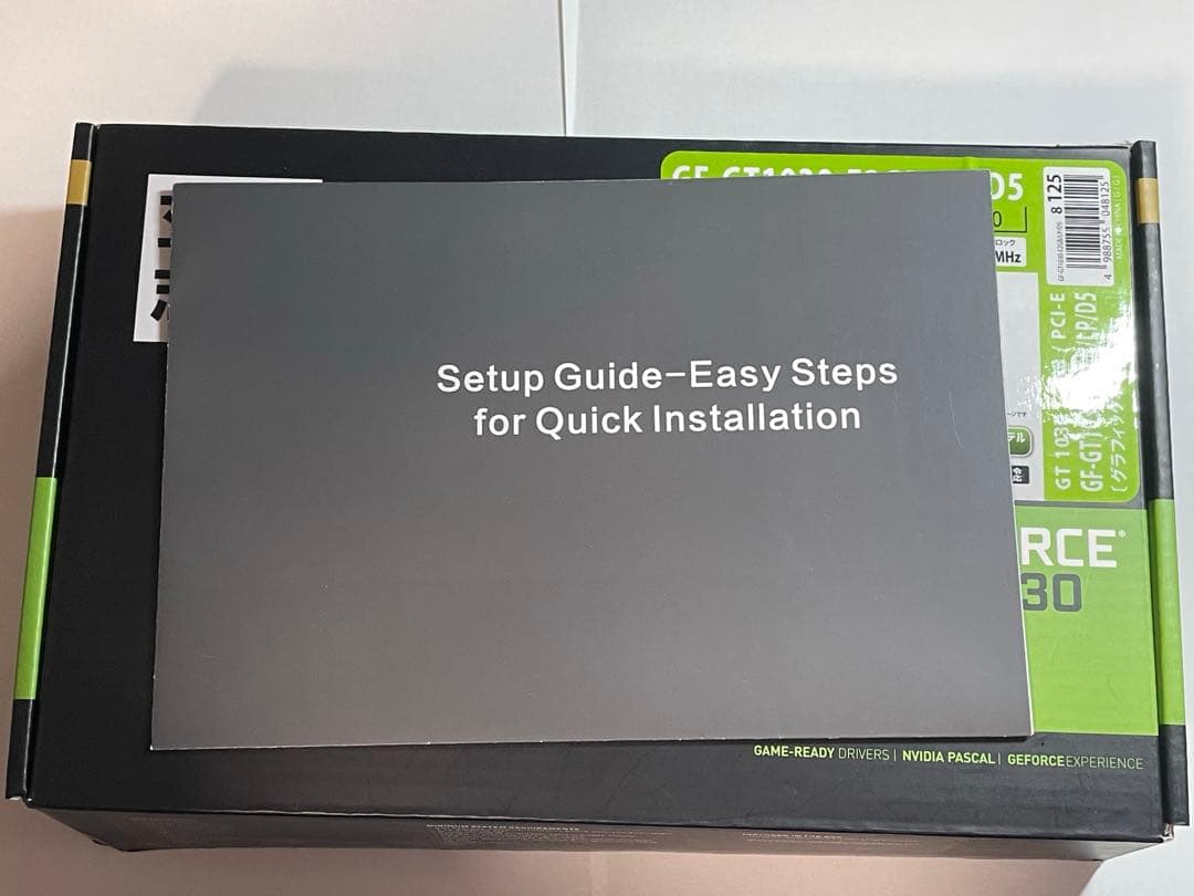 GT1030 玄人志向 gddr5 2gbロープロブラケット、箱、説明書付き